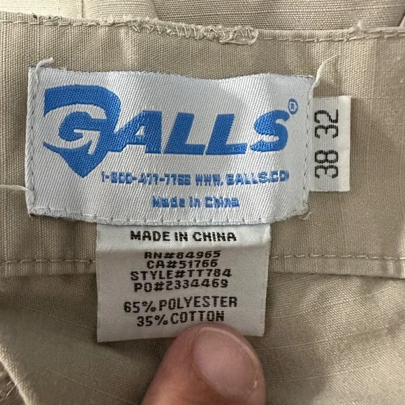 Galls Mens Cargo Pants Size 38x32 Beige Cotton Blend Utility Outdoor Mid Rise - Picture 11 of 12